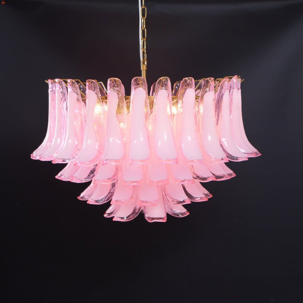 Aurora Lustre Rose Verre Feuille Superposé Florale Glamour - Neutralighting