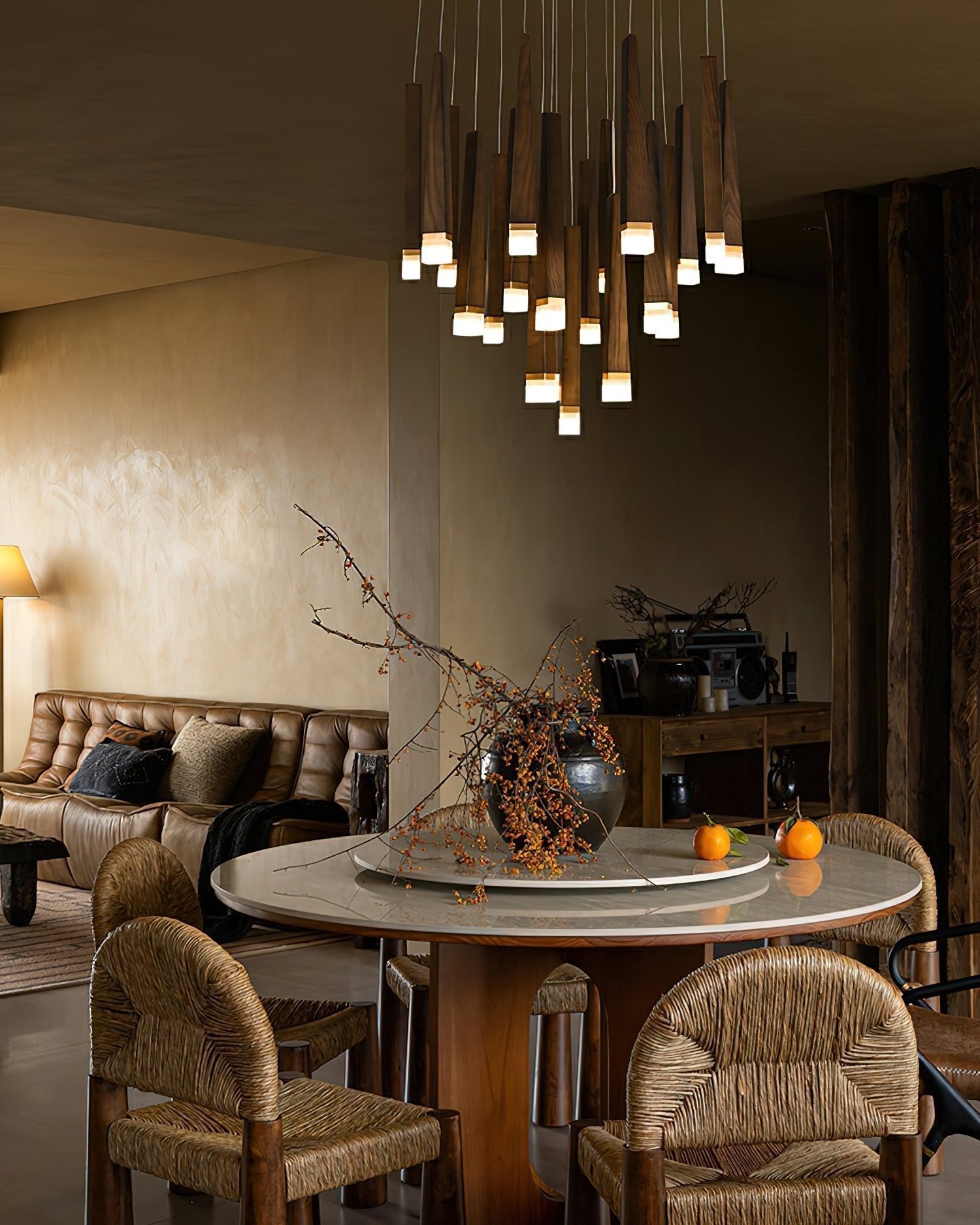 Armarila Firewood Stick Wood Chandelier - Neutralighting