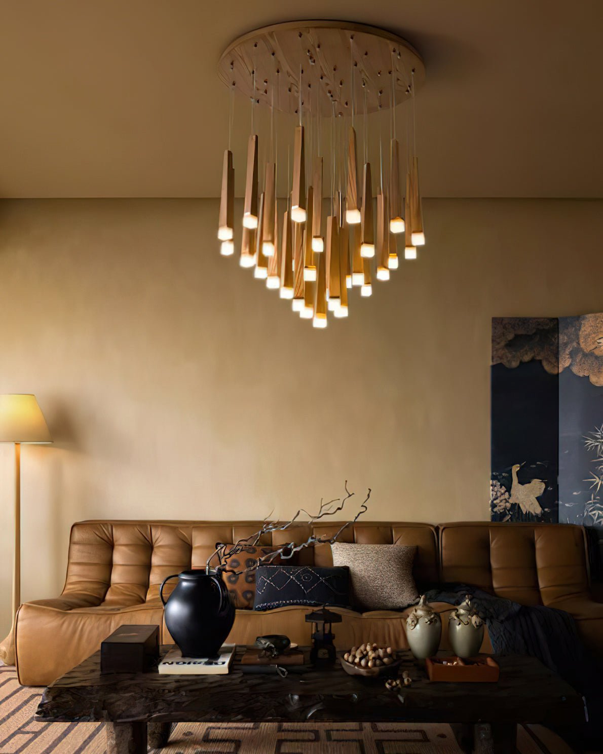 Armarila Firewood Stick Wood Chandelier - Neutralighting