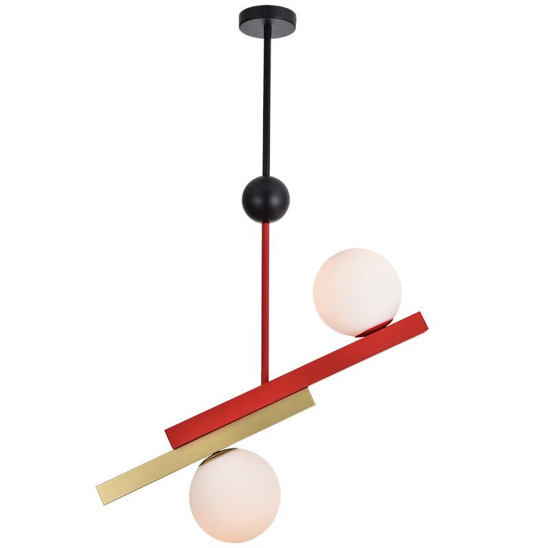 Solara Suspension Double Globe Barres Linéaires Géométrique - Neutralighting
