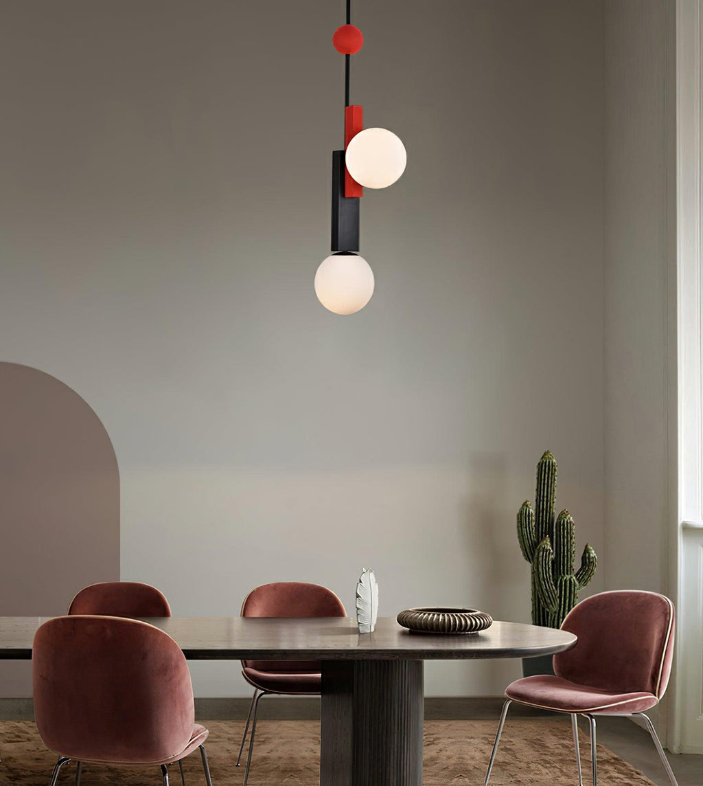 Solara Suspension Double Globe Barres Linéaires Géométrique - Neutralighting