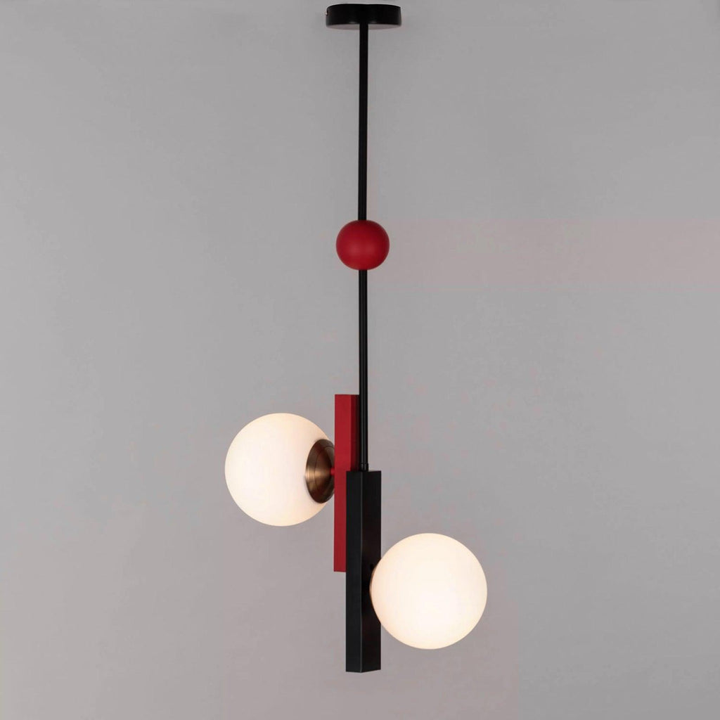 Solara Suspension Double Globe Barres Linéaires Géométrique - Neutralighting