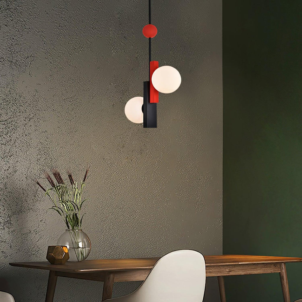 Solara Suspension Double Globe Barres Linéaires Géométrique - Neutralighting
