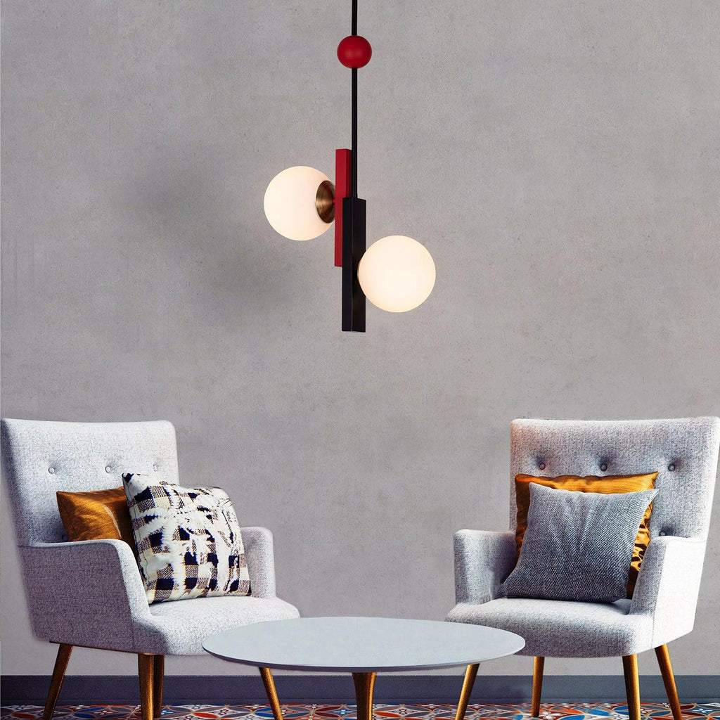 Solara Suspension Double Globe Barres Linéaires Géométrique - Neutralighting