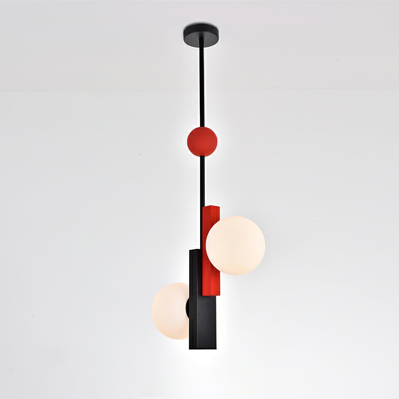 Solara Suspension Double Globe Barres Linéaires Géométrique - Neutralighting