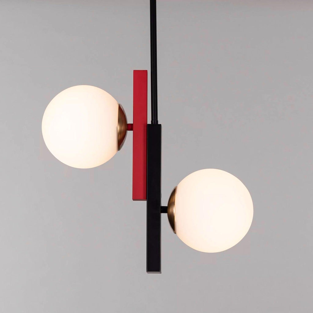Solara Suspension Double Globe Barres Linéaires Géométrique - Neutralighting