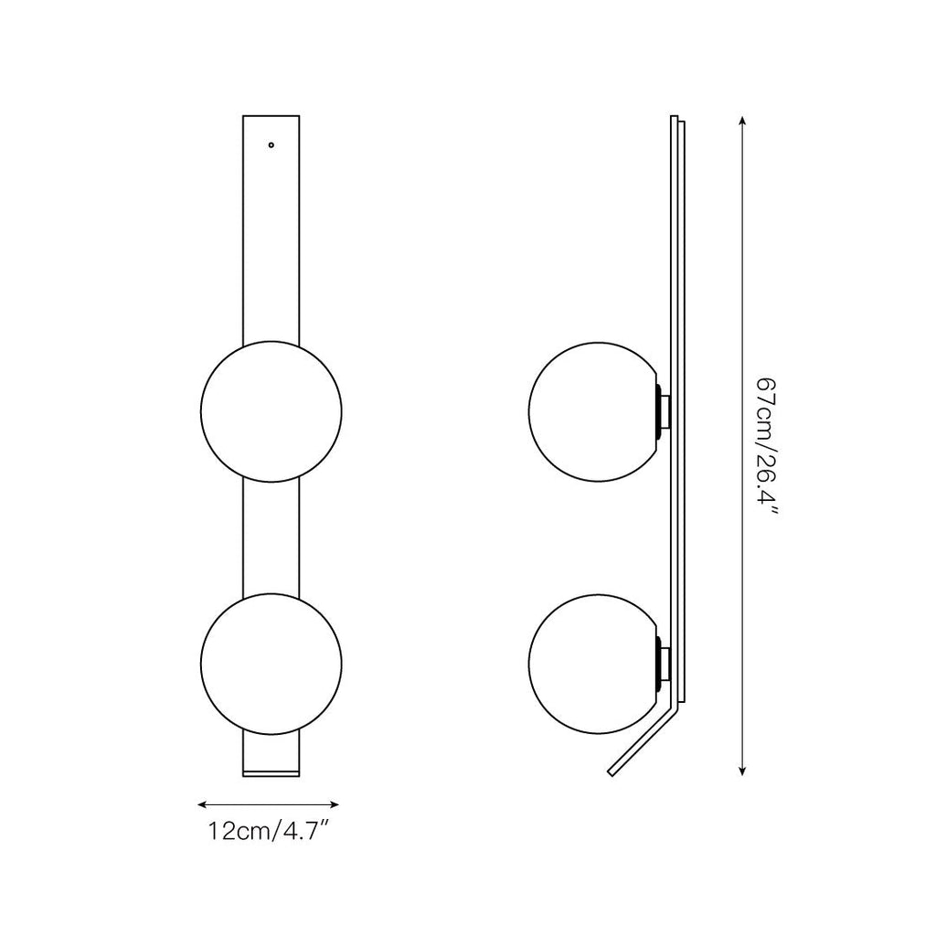 Fizi Applique Murale Cuivre Métal Verre Moderne - Neutralighting