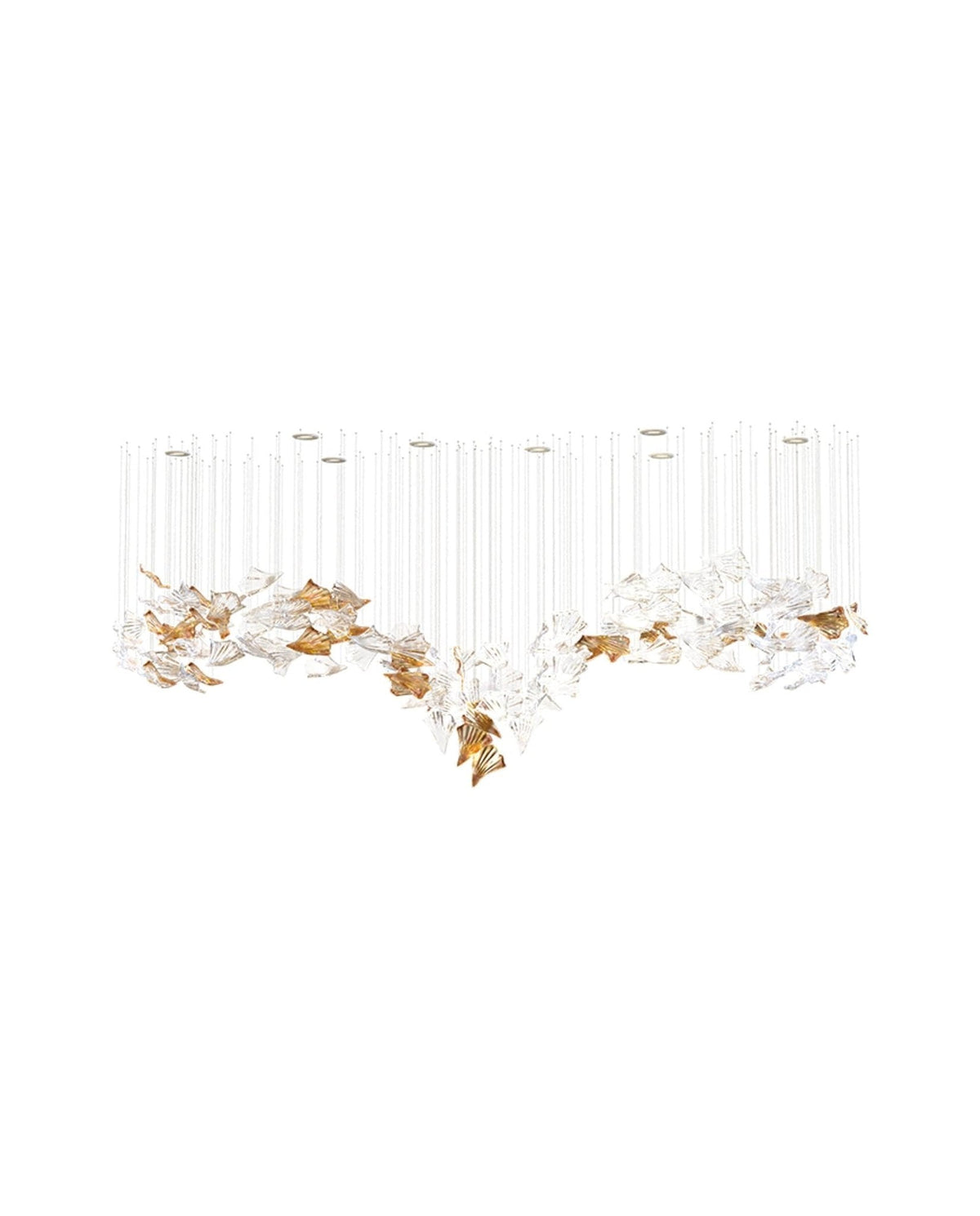 Elmiros Lustre Élégant en Verre Pétale - Neutralighting