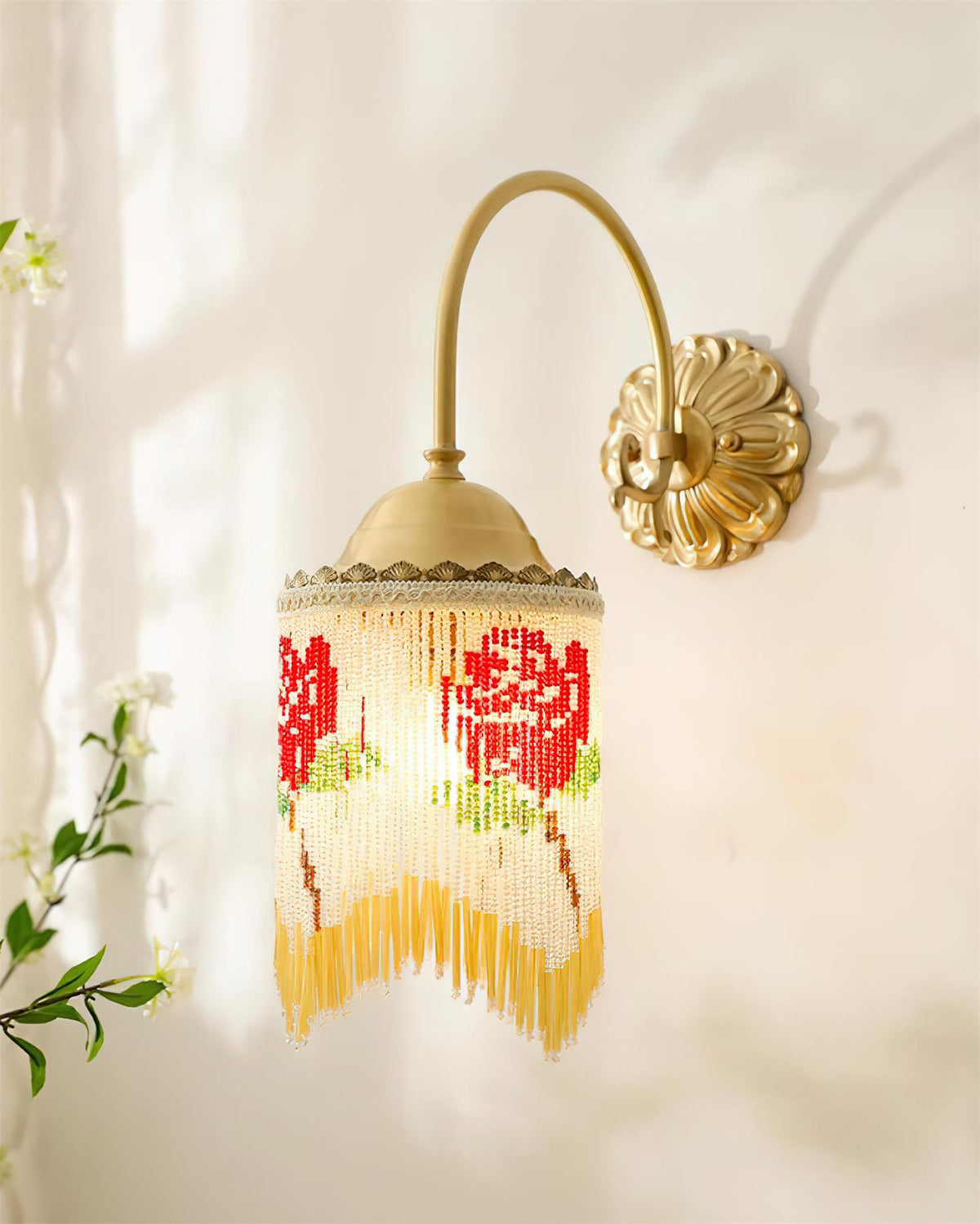 Flamenco Applique Murale Vintage à Perles - Neutralighting