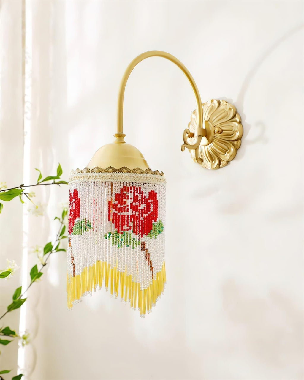 Flamenco Applique Murale Vintage à Perles - Neutralighting