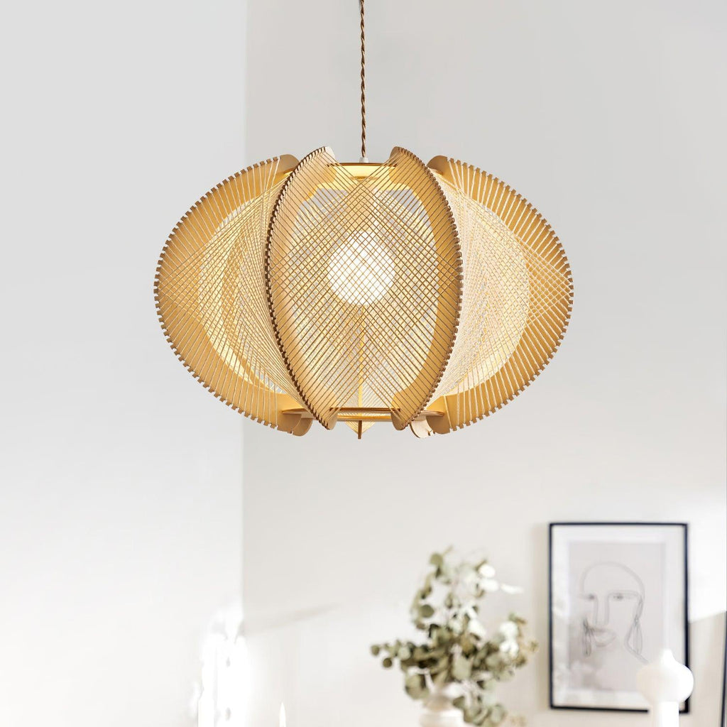 Calyraice Suspension en Bois et Corde de Chanvre - Neutralighting