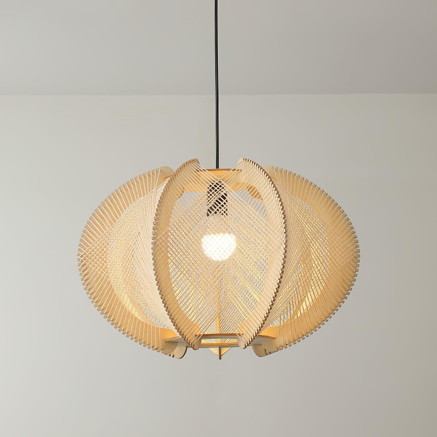 Calyraice Suspension en Bois et Corde de Chanvre - Neutralighting