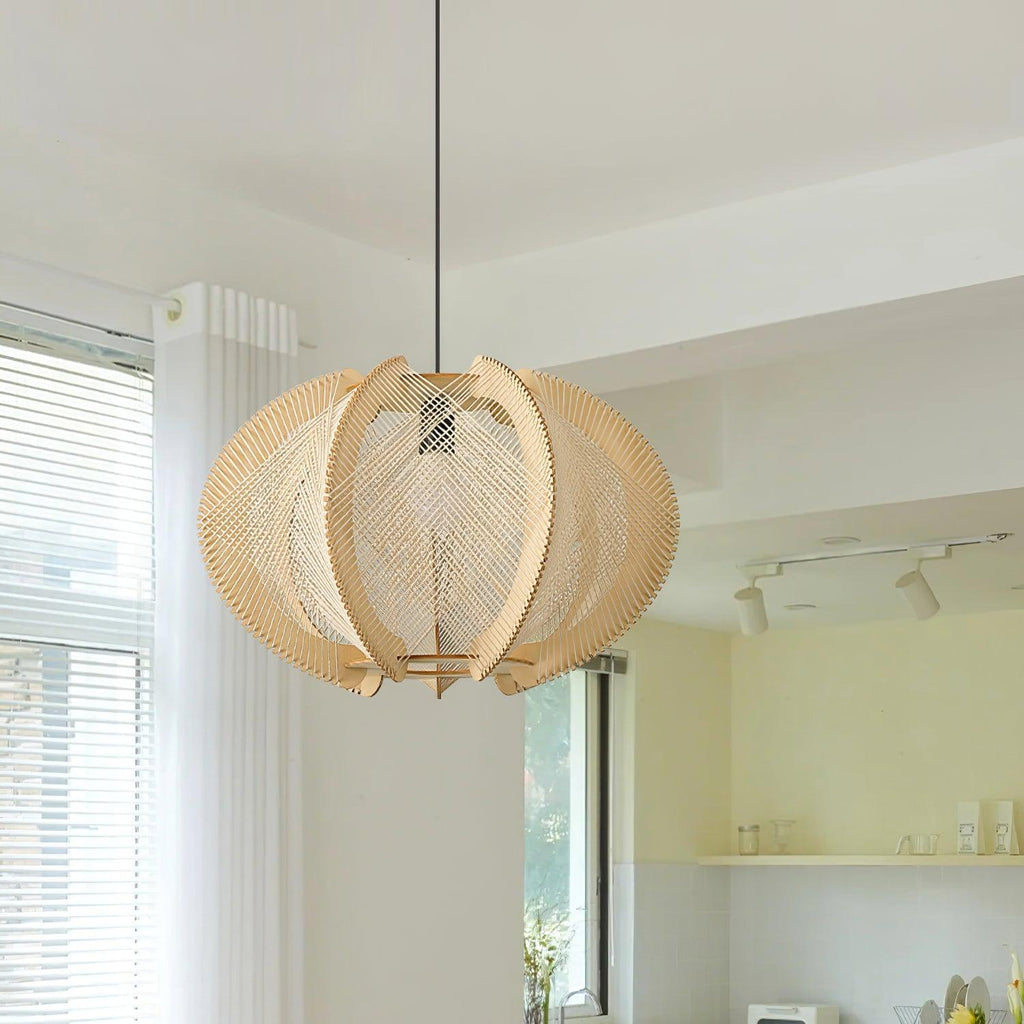 Calyraice Suspension en Bois et Corde de Chanvre - Neutralighting