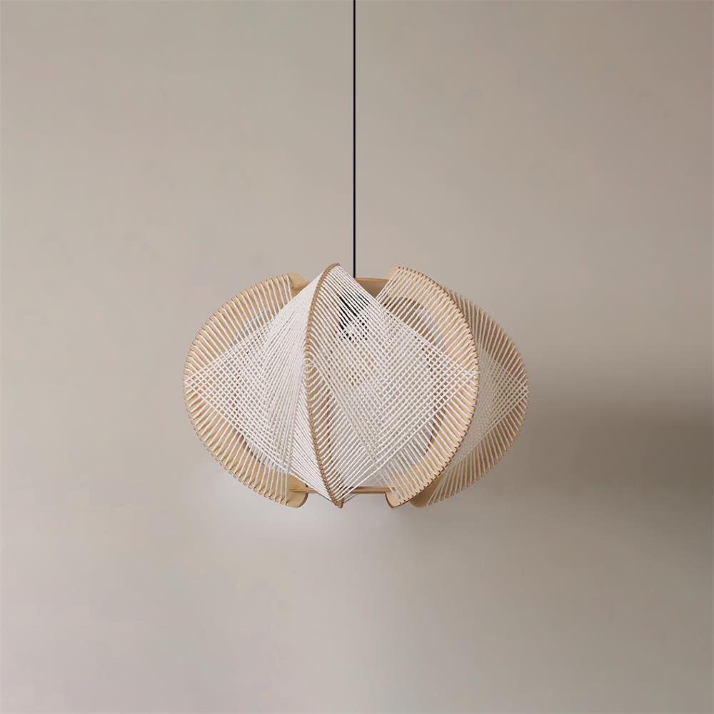 Calyraice Suspension en Bois et Corde de Chanvre - Neutralighting