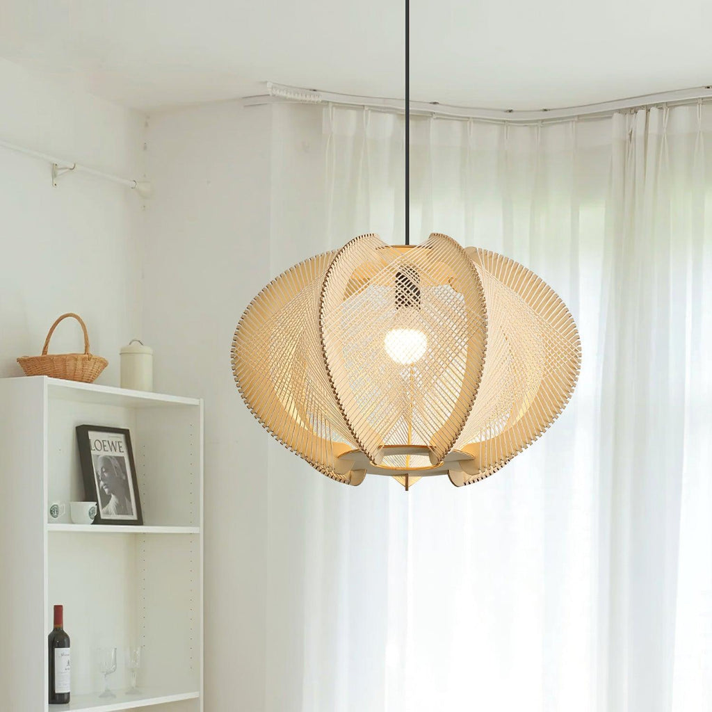 Calyraice Suspension en Bois et Corde de Chanvre - Neutralighting