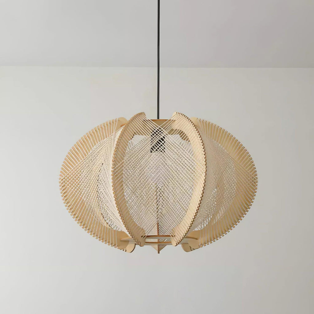 Calyraice Suspension en Bois et Corde de Chanvre - Neutralighting