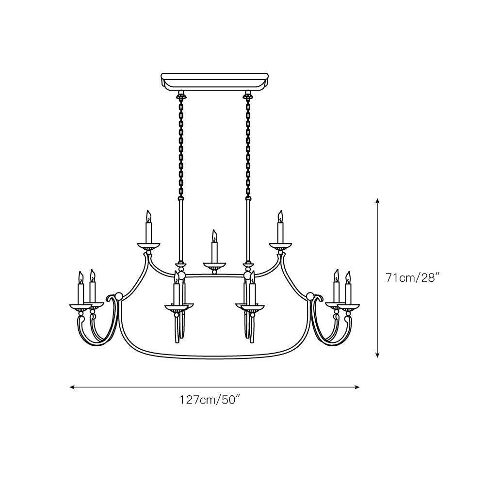 Ercare Lustre Linéaire Laiton Tissu Vintage Industriel - Neutralighting