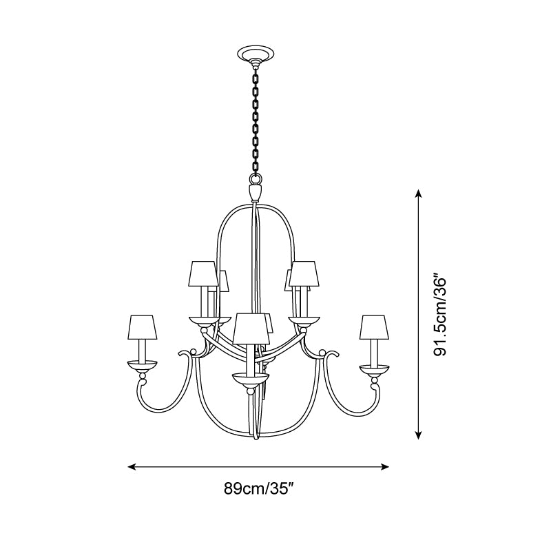 Flemish Lustre Fer Courbé Élégance - Neutralighting