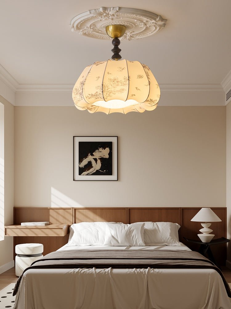 Fleurina Lampe Plafonnier en Tissu Art Nordique Premium - Neutralighting
