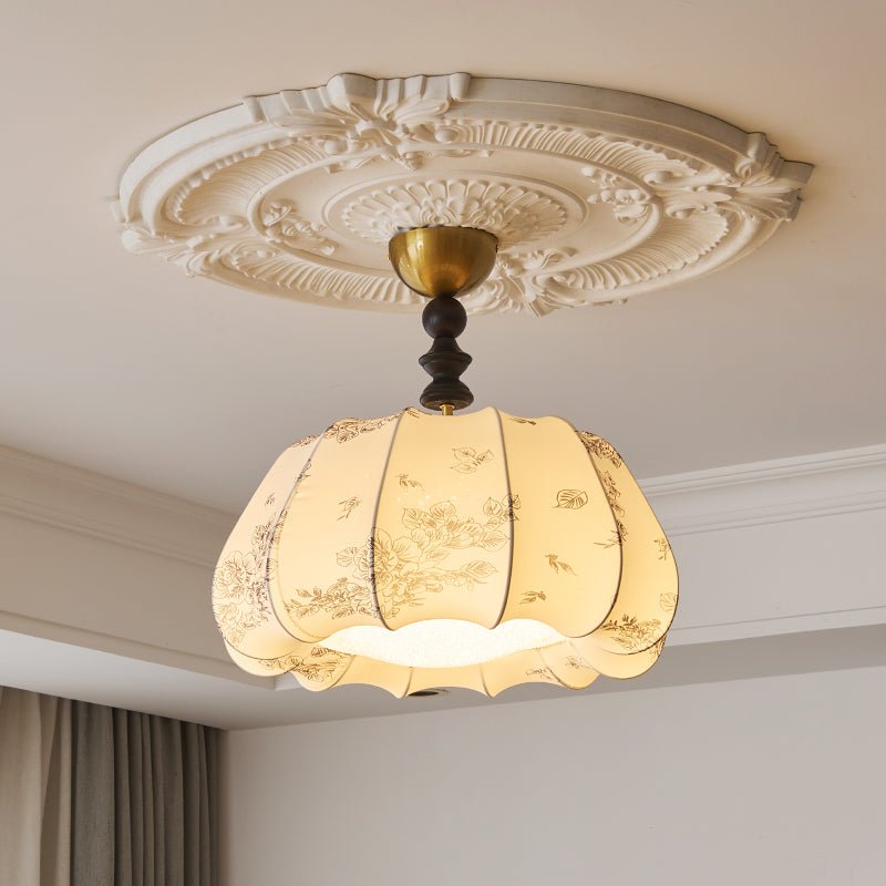 Fleurina Lampe Plafonnier en Tissu Art Nordique Premium - Neutralighting