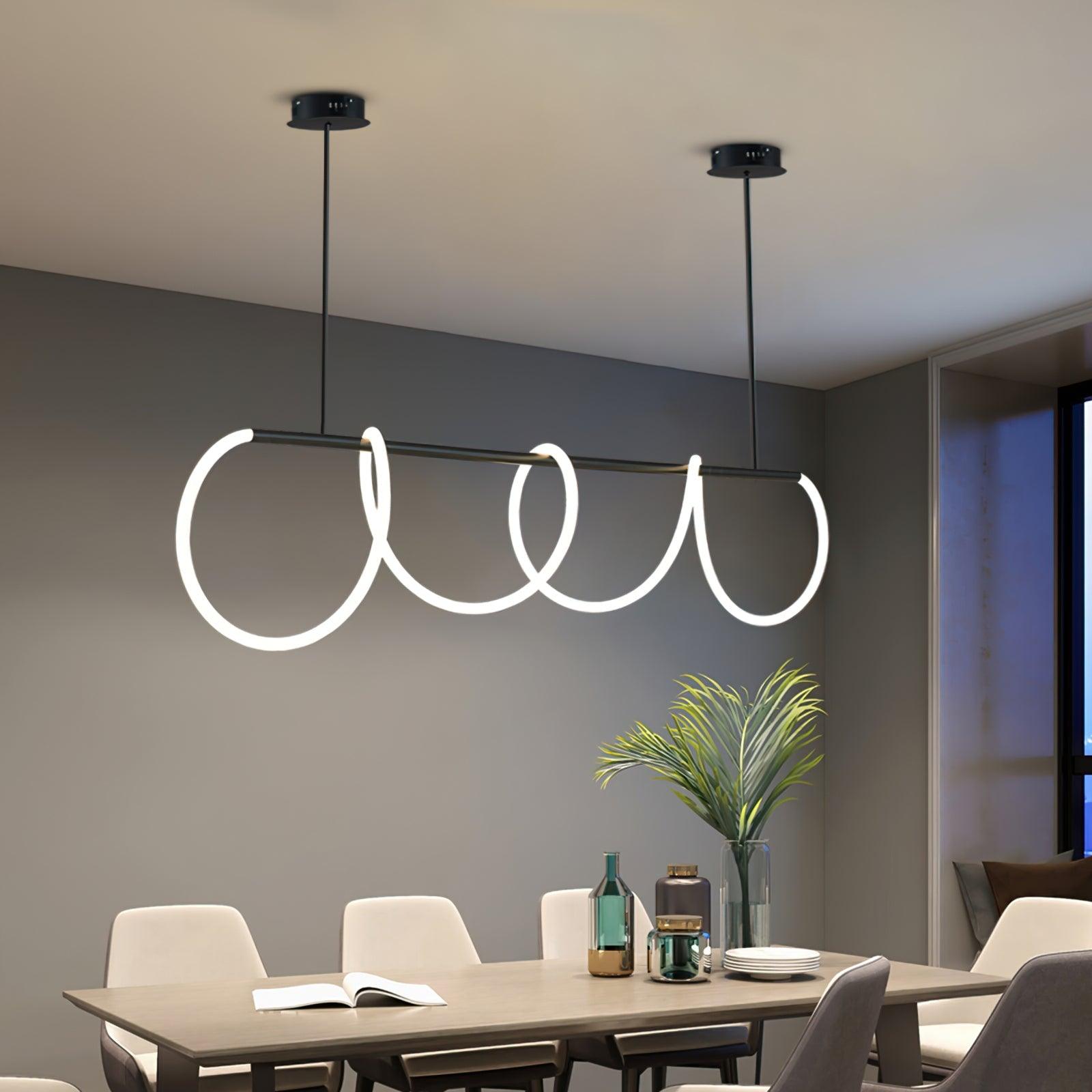 Lustra Chandelier Flexible Silicone Courbe Moderne Élégant - Neutralighting