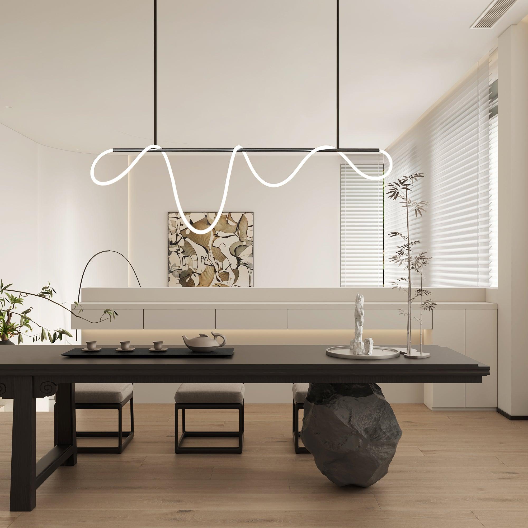 Lustra Chandelier Flexible Silicone Courbe Moderne Élégant - Neutralighting