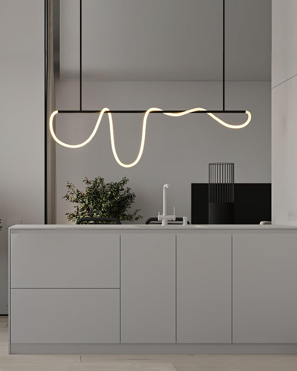 Lustra Chandelier Flexible Silicone Courbe Moderne Élégant - Neutralighting