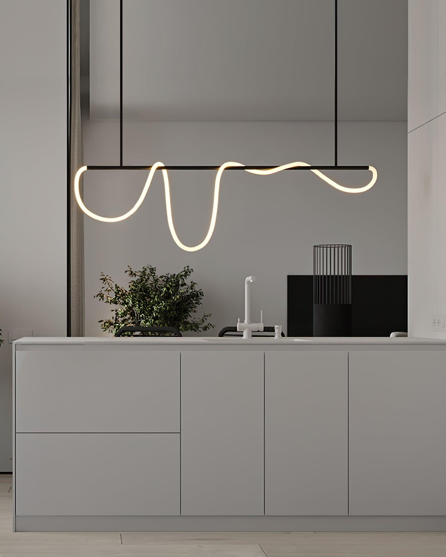Lustra Chandelier Flexible Silicone Courbe Moderne Élégant - Neutralighting