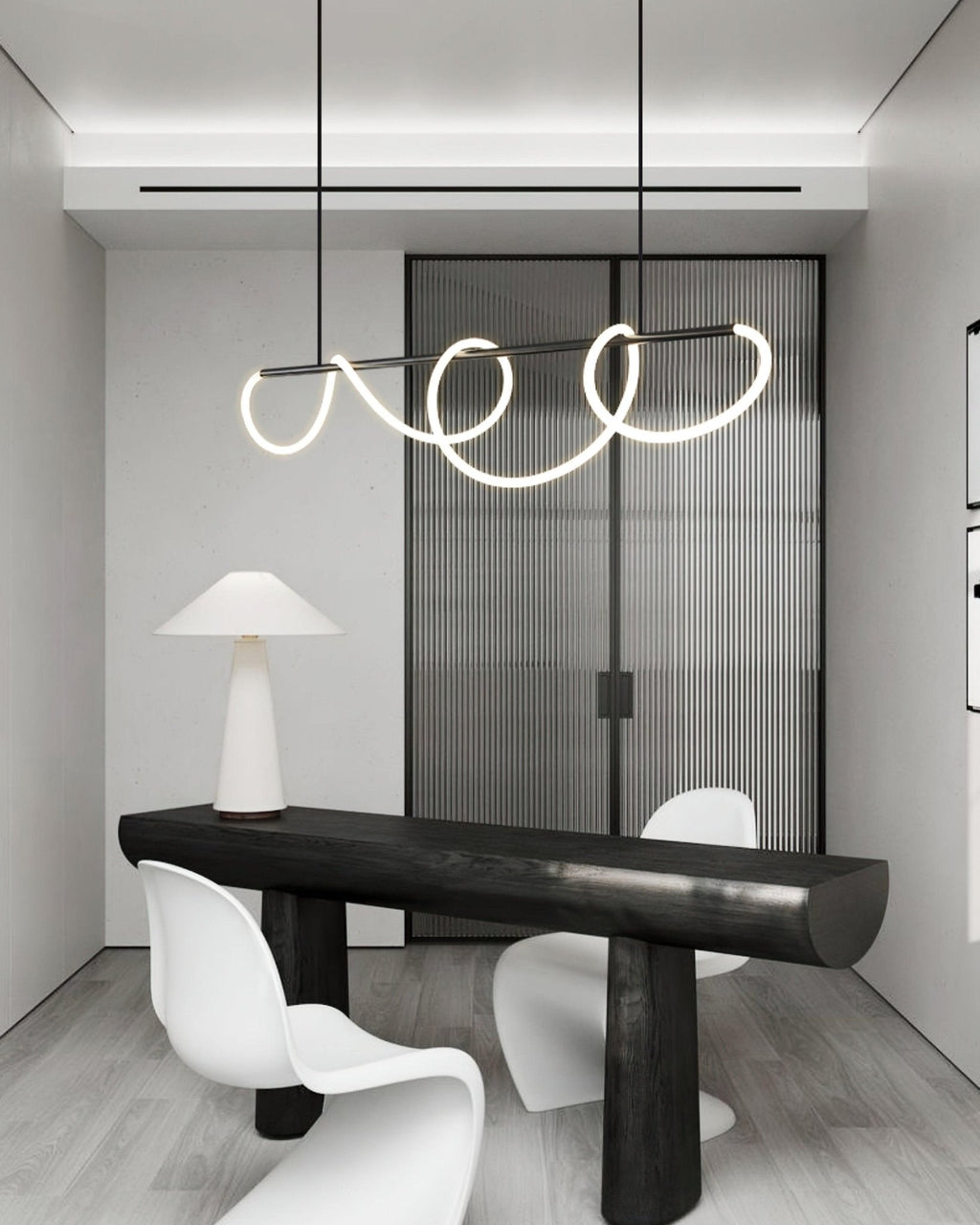 Lustra Chandelier Flexible Silicone Courbe Moderne Élégant - Neutralighting