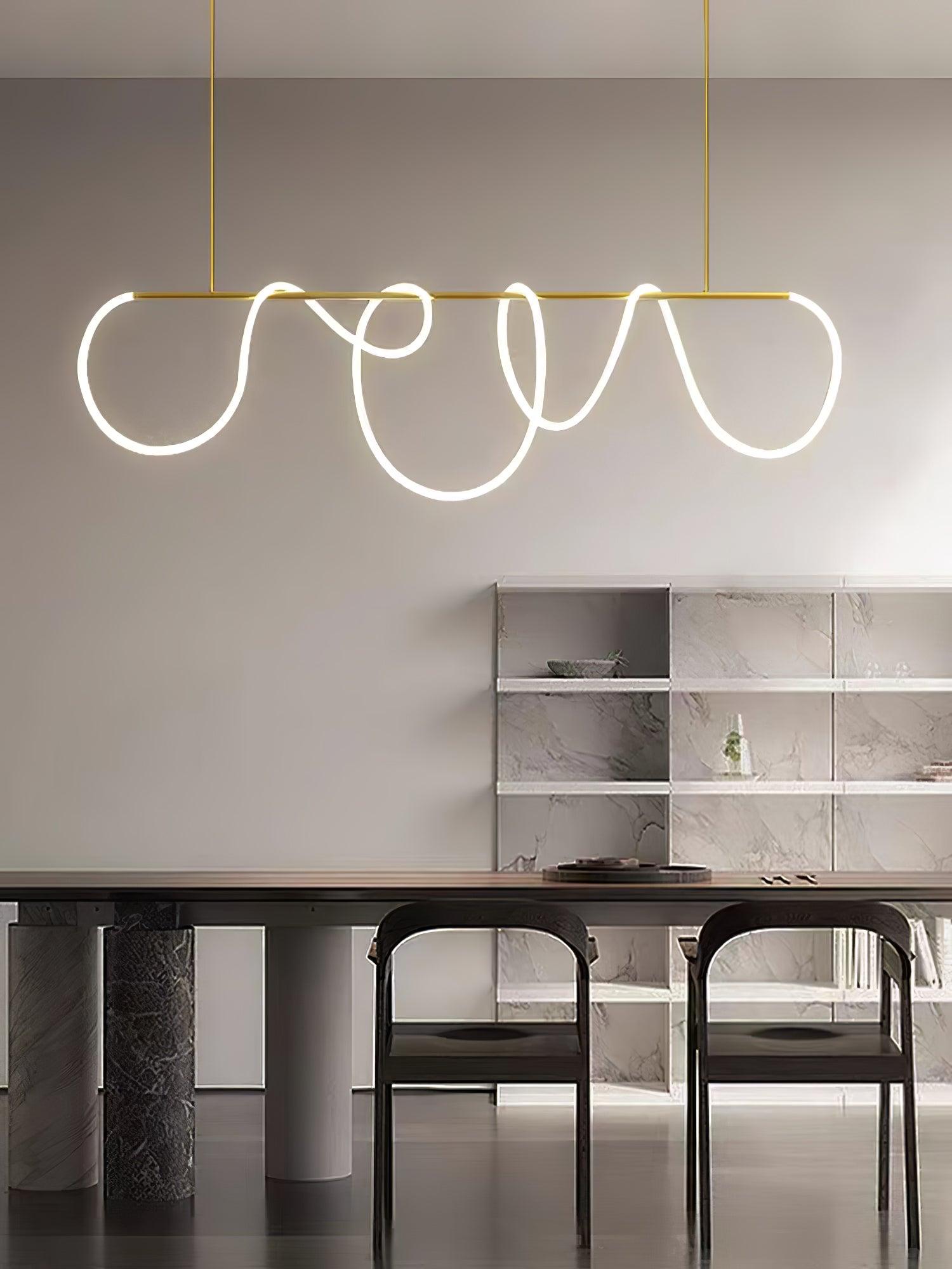 Lustra Chandelier Flexible Silicone Courbe Moderne Élégant - Neutralighting