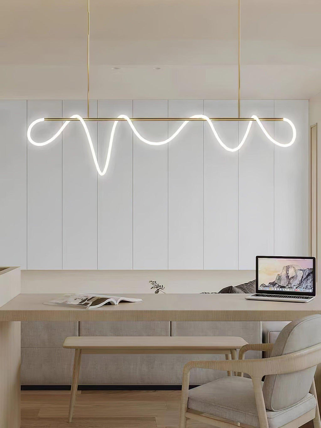 Lustra Chandelier Flexible Silicone Courbe Moderne Élégant - Neutralighting