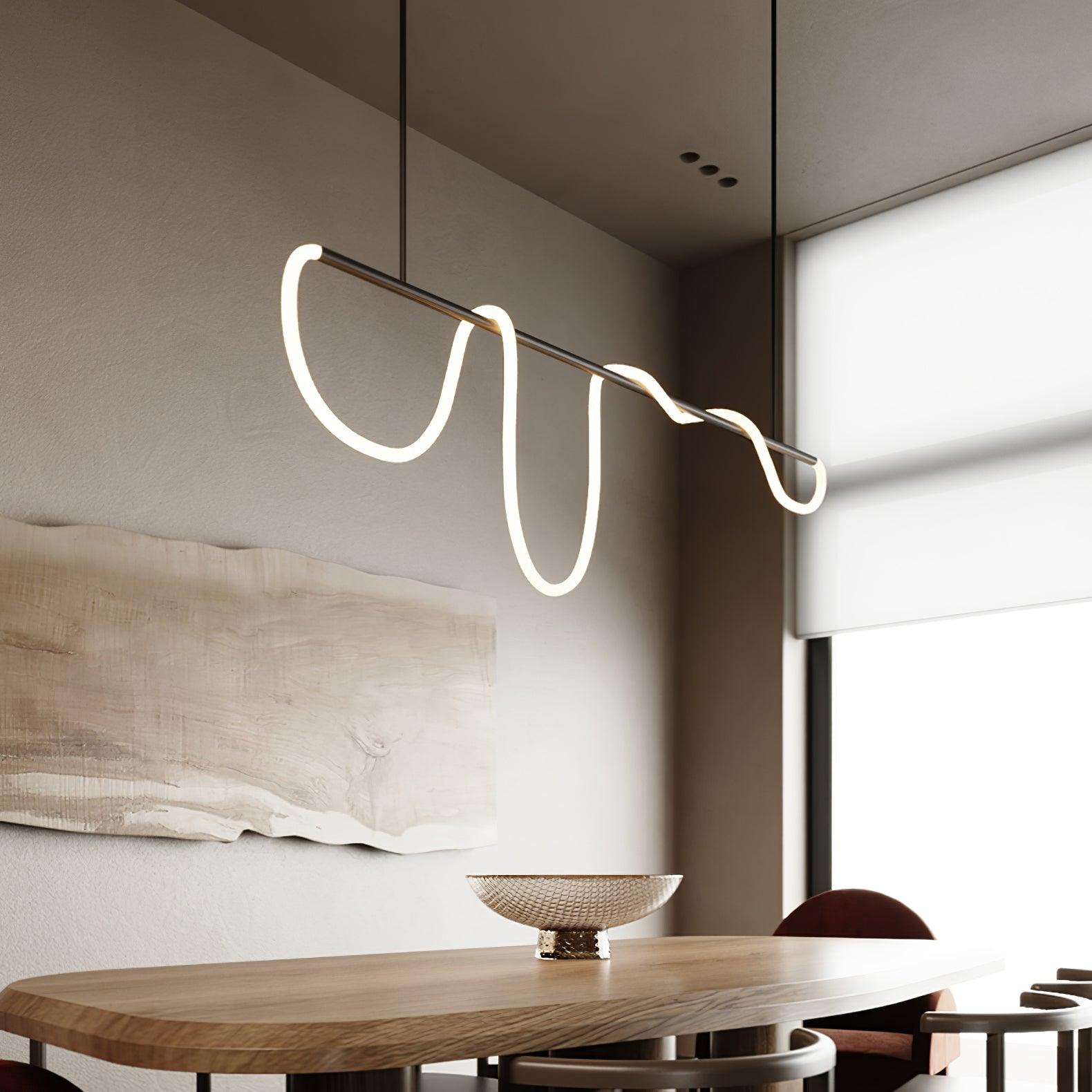 Lustra Chandelier Flexible Silicone Courbe Moderne Élégant - Neutralighting