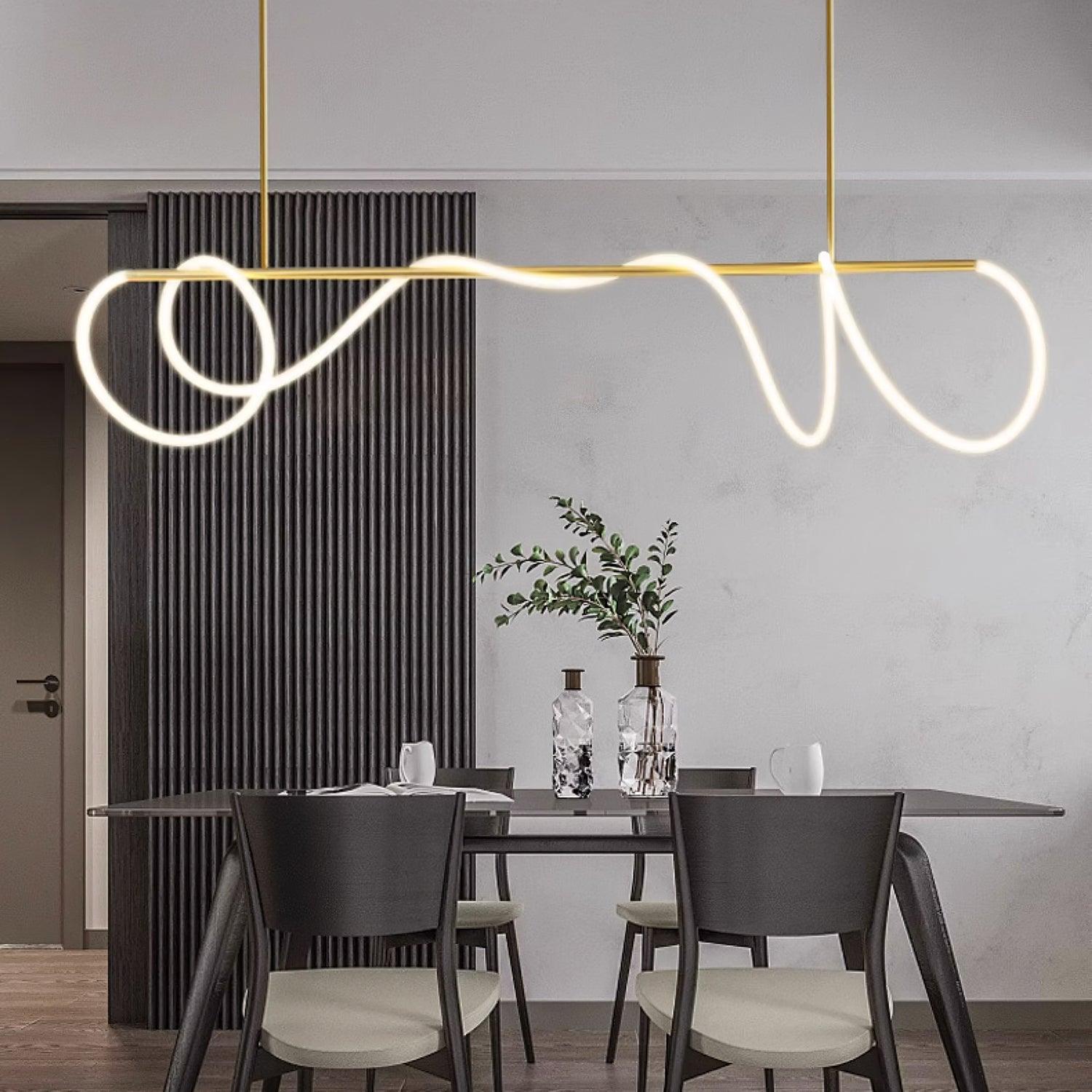 Lustra Chandelier Flexible Silicone Courbe Moderne Élégant - Neutralighting