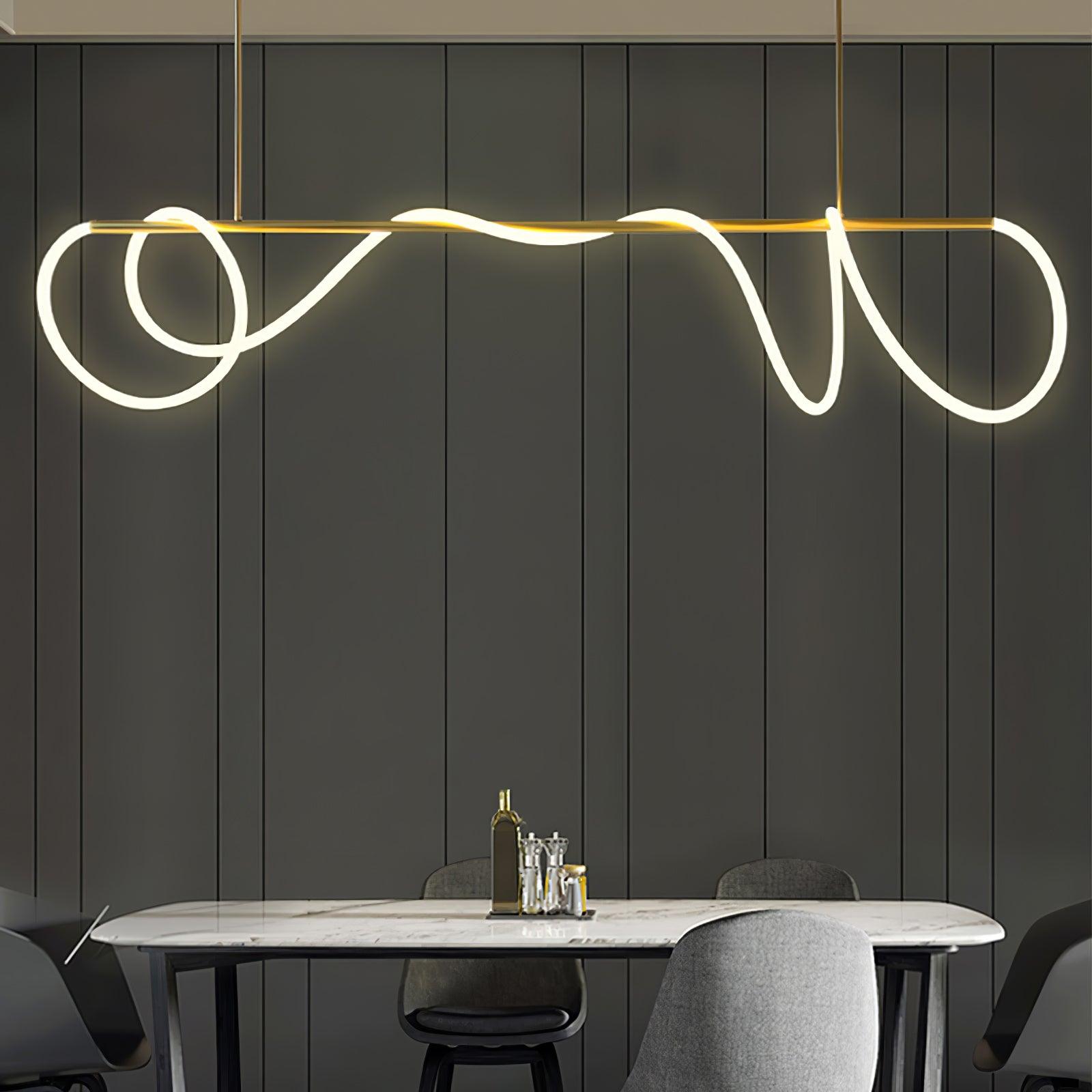 Lustra Chandelier Flexible Silicone Courbe Moderne Élégant - Neutralighting