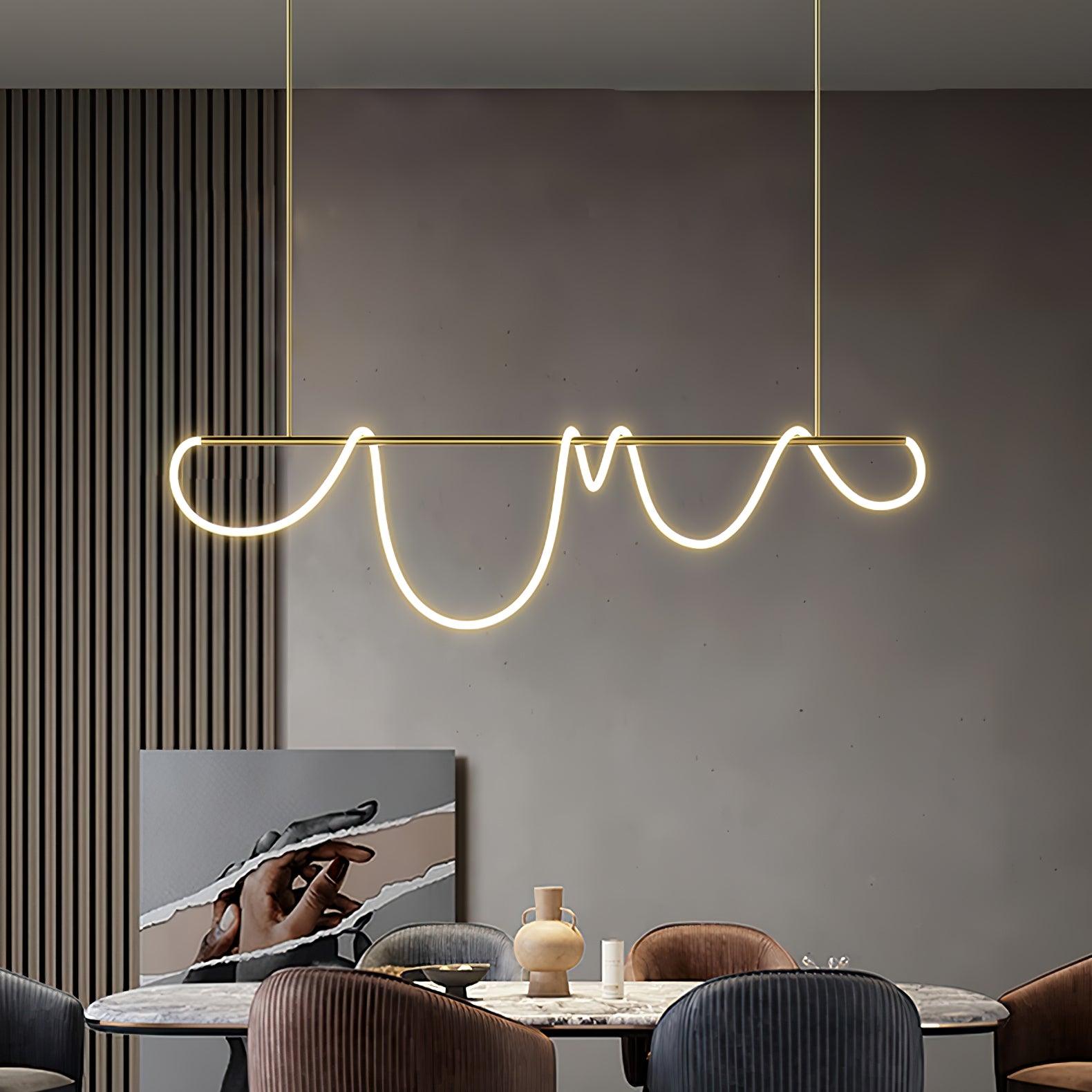 Lustra Chandelier Flexible Silicone Courbe Moderne Élégant - Neutralighting