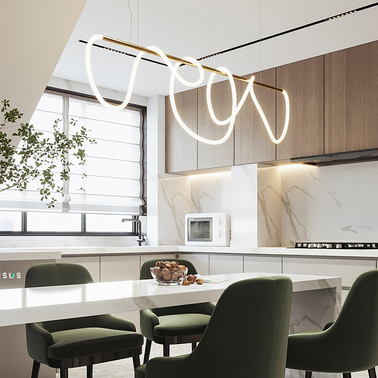 Lustra Chandelier Flexible Silicone Courbe Moderne Élégant - Neutralighting