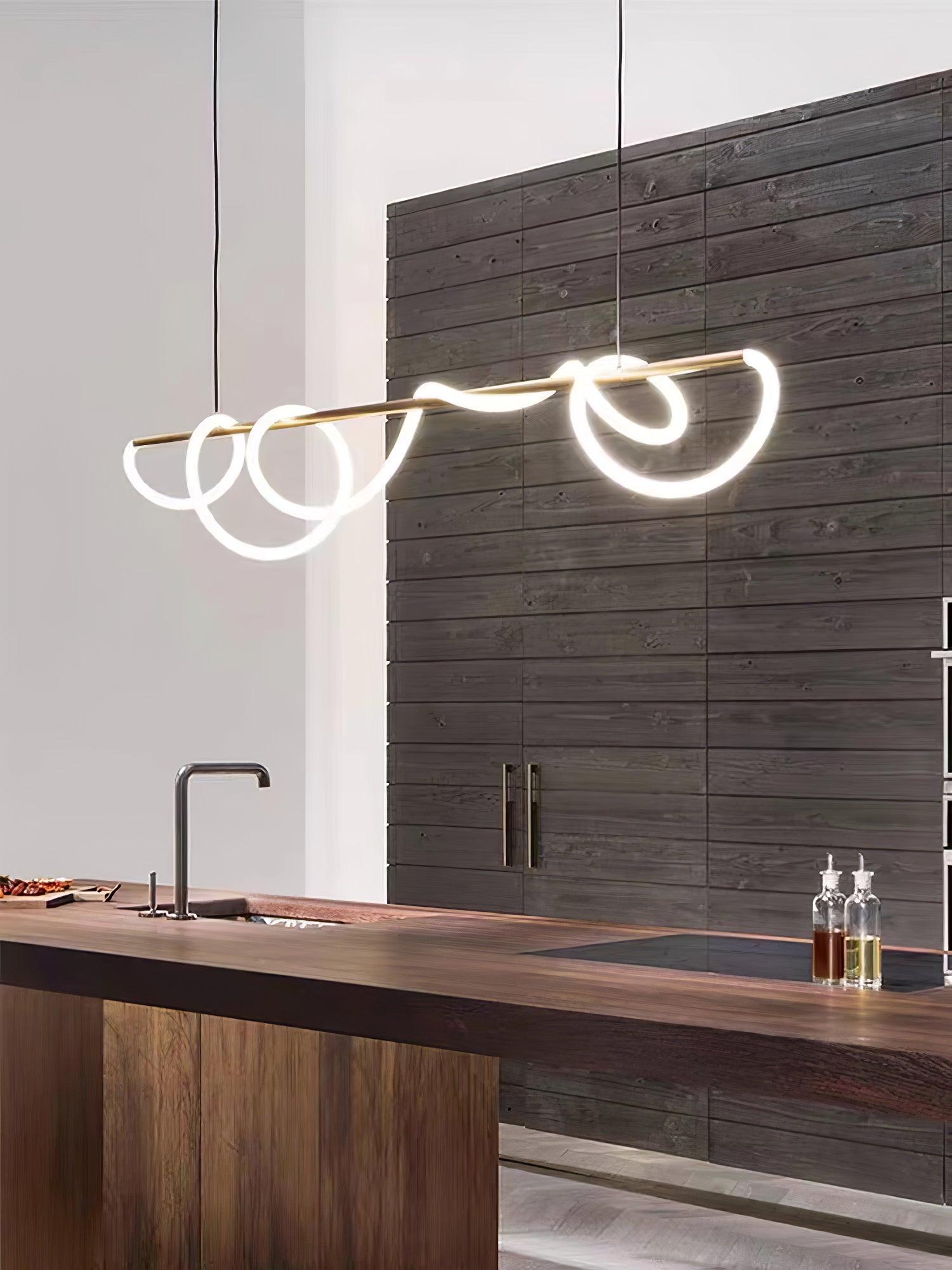 Lustra Chandelier Flexible Silicone Courbe Moderne Élégant - Neutralighting