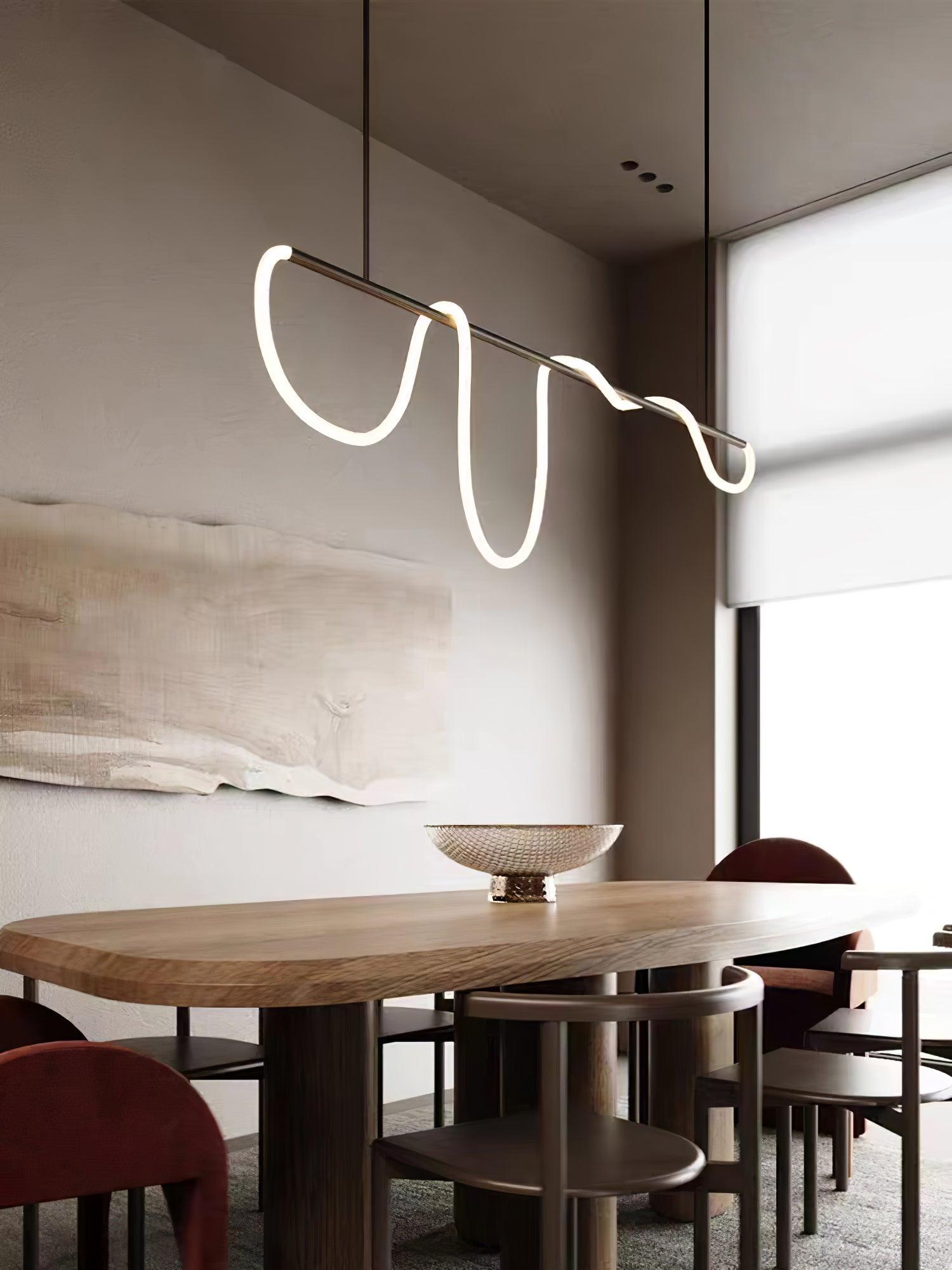 Lustra Chandelier Flexible Silicone Courbe Moderne Élégant - Neutralighting