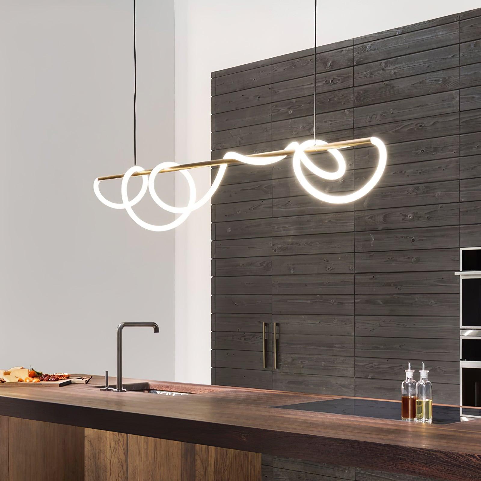 Lustra Chandelier Flexible Silicone Courbe Moderne Élégant - Neutralighting