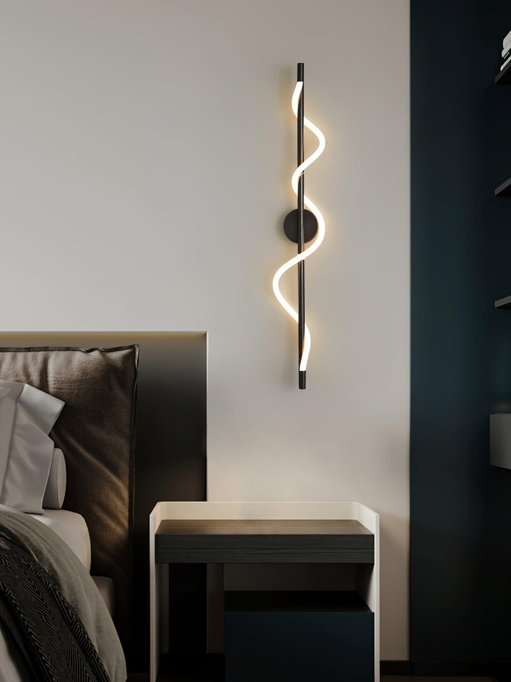 Fidora Applique murale sculpturale en laiton et silicone - Neutralighting