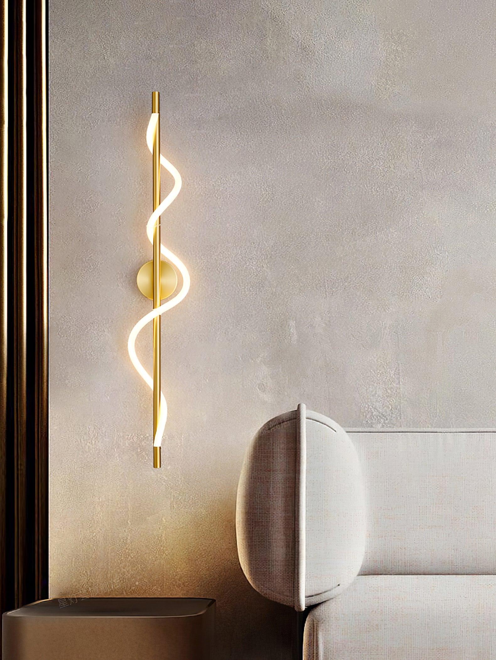 Fidora Applique murale sculpturale en laiton et silicone - Neutralighting