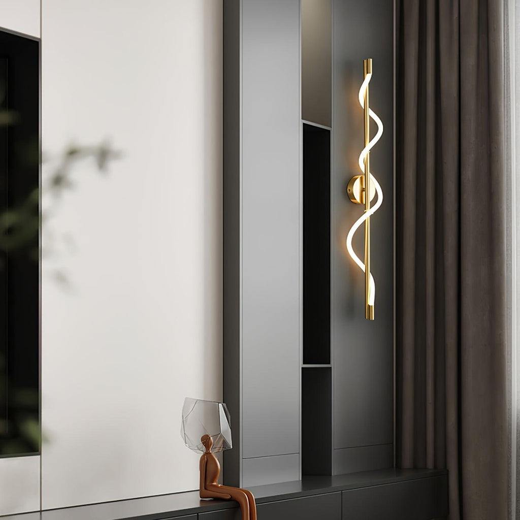 Fidora Applique murale sculpturale en laiton et silicone - Neutralighting