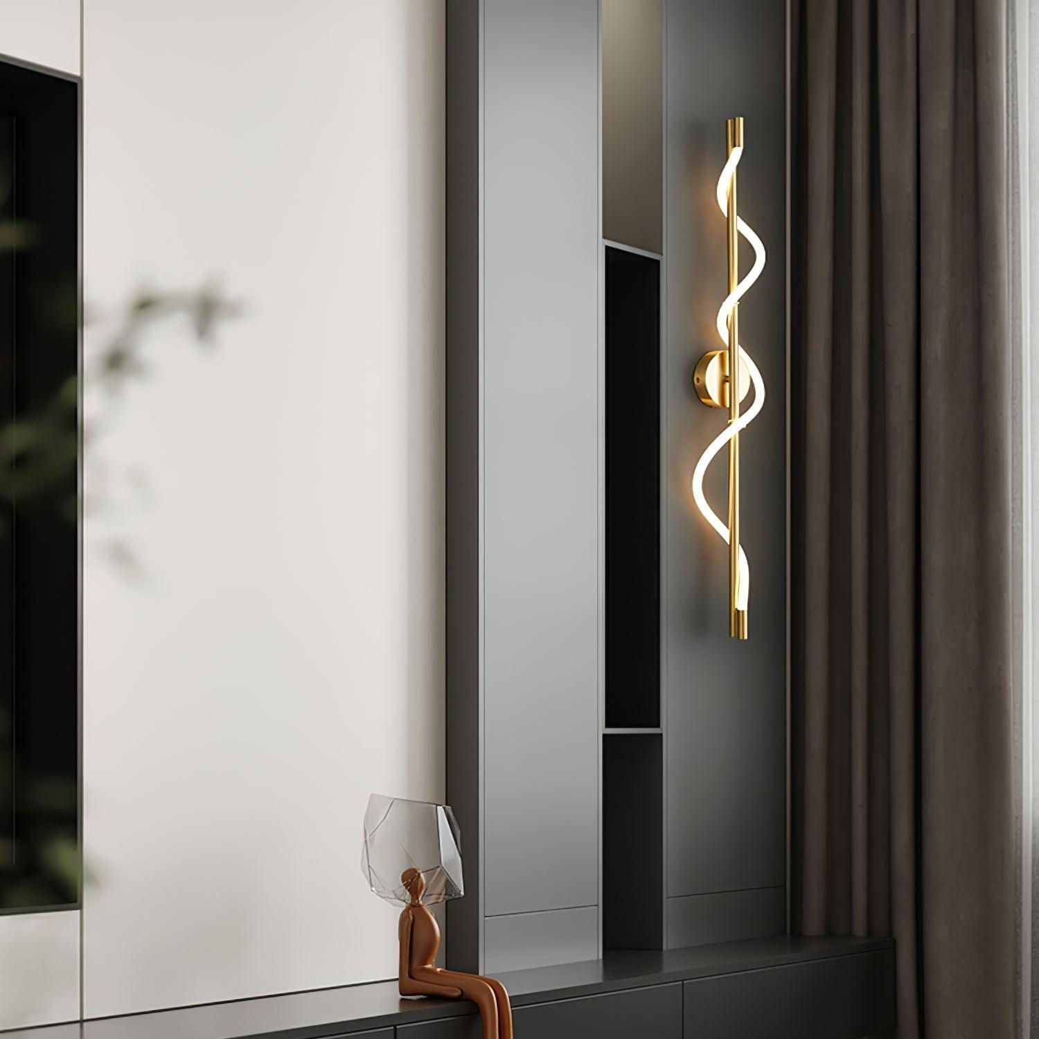 Fidora Applique murale sculpturale en laiton et silicone - Neutralighting