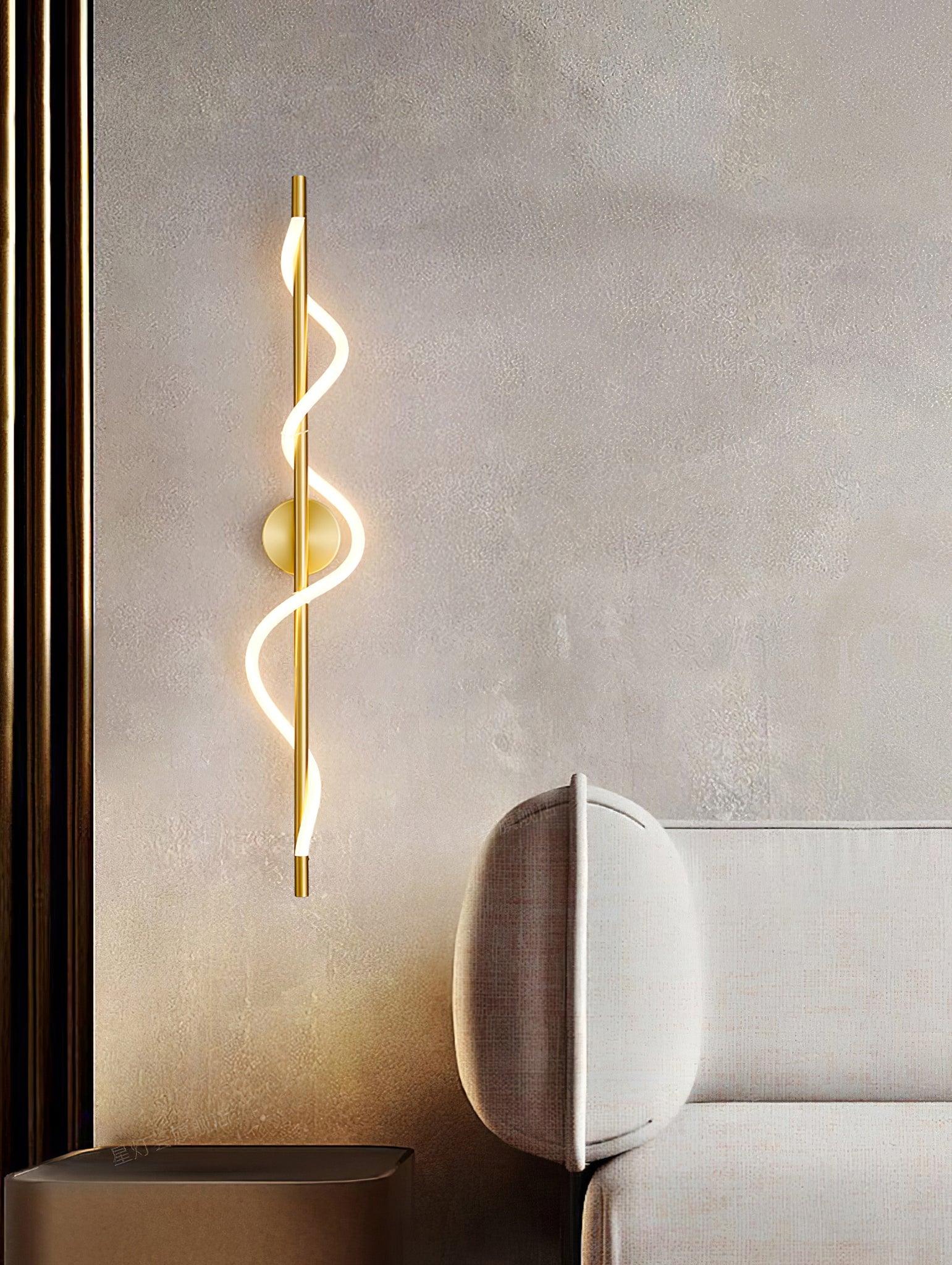 Fidora Applique murale sculpturale en laiton et silicone - Neutralighting