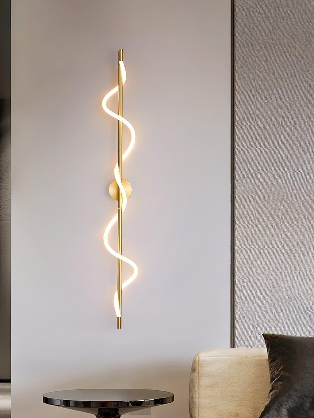 Fidora Applique murale sculpturale en laiton et silicone - Neutralighting