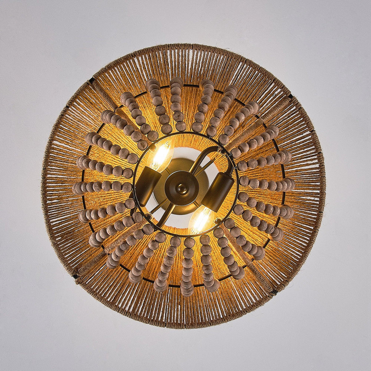 Elmarion Suspension Bois Métal Élégance Naturelle Style Ferme - Neutralighting