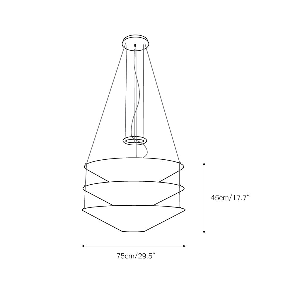 Zomarion Suspension Papier Métal Créativité Individuelle - Neutralighting