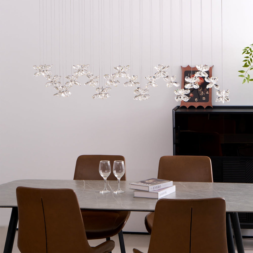 Lustra Chandelier Cristal Papillon Bouquet Floral - Neutralighting