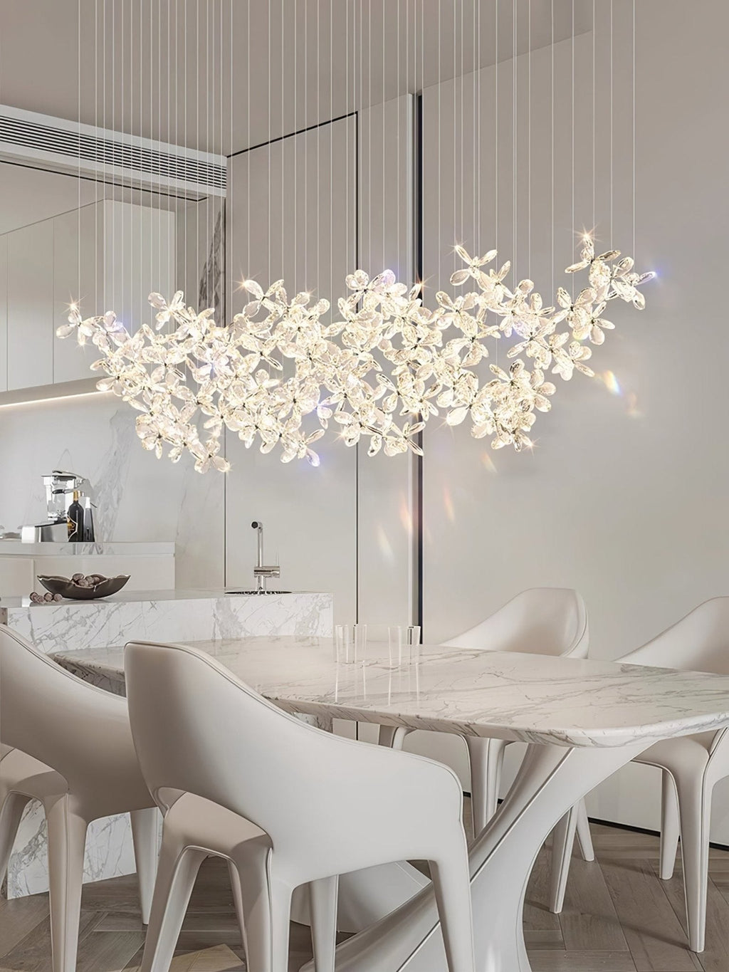 Lustra Chandelier Cristal Papillon Bouquet Floral - Neutralighting