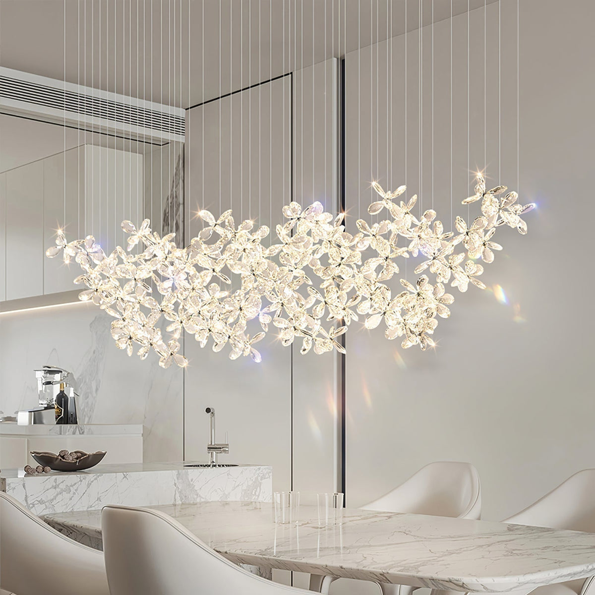 Lustra Chandelier Cristal Papillon Bouquet Floral - Neutralighting